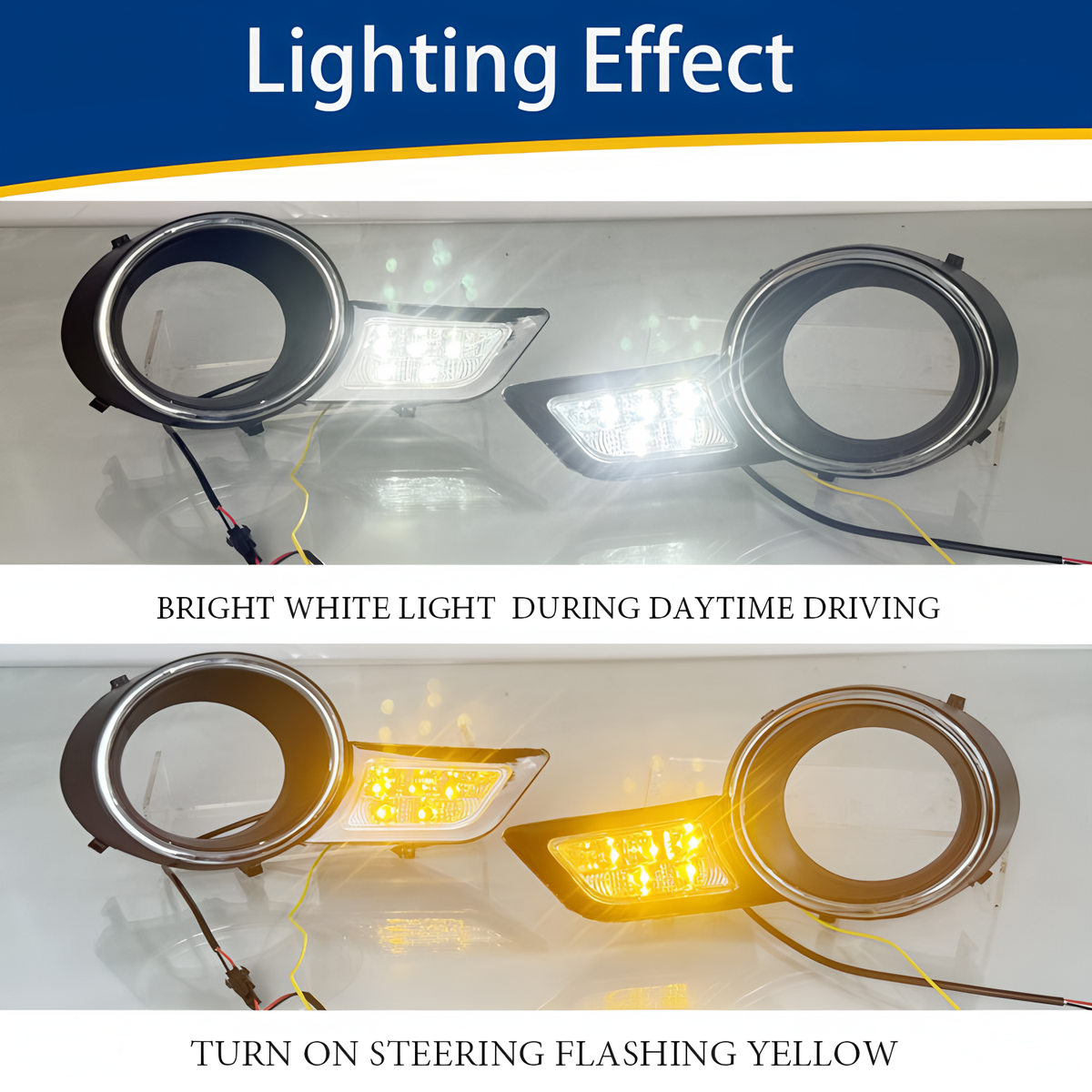 2008-2010-Toyota Highlander DRL Daytime Running Light - Lighting Effect