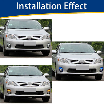 2011-2013-Toyota Corolla DRL Daytime Running Light - Installed on Car