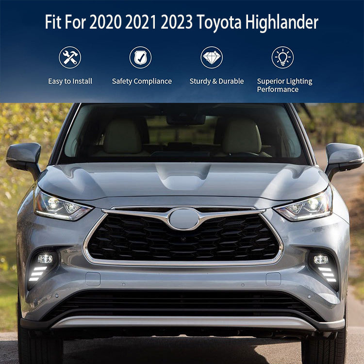 2020-2026-Toyota Highlander DRL Daytime Running Light - Installed on Car