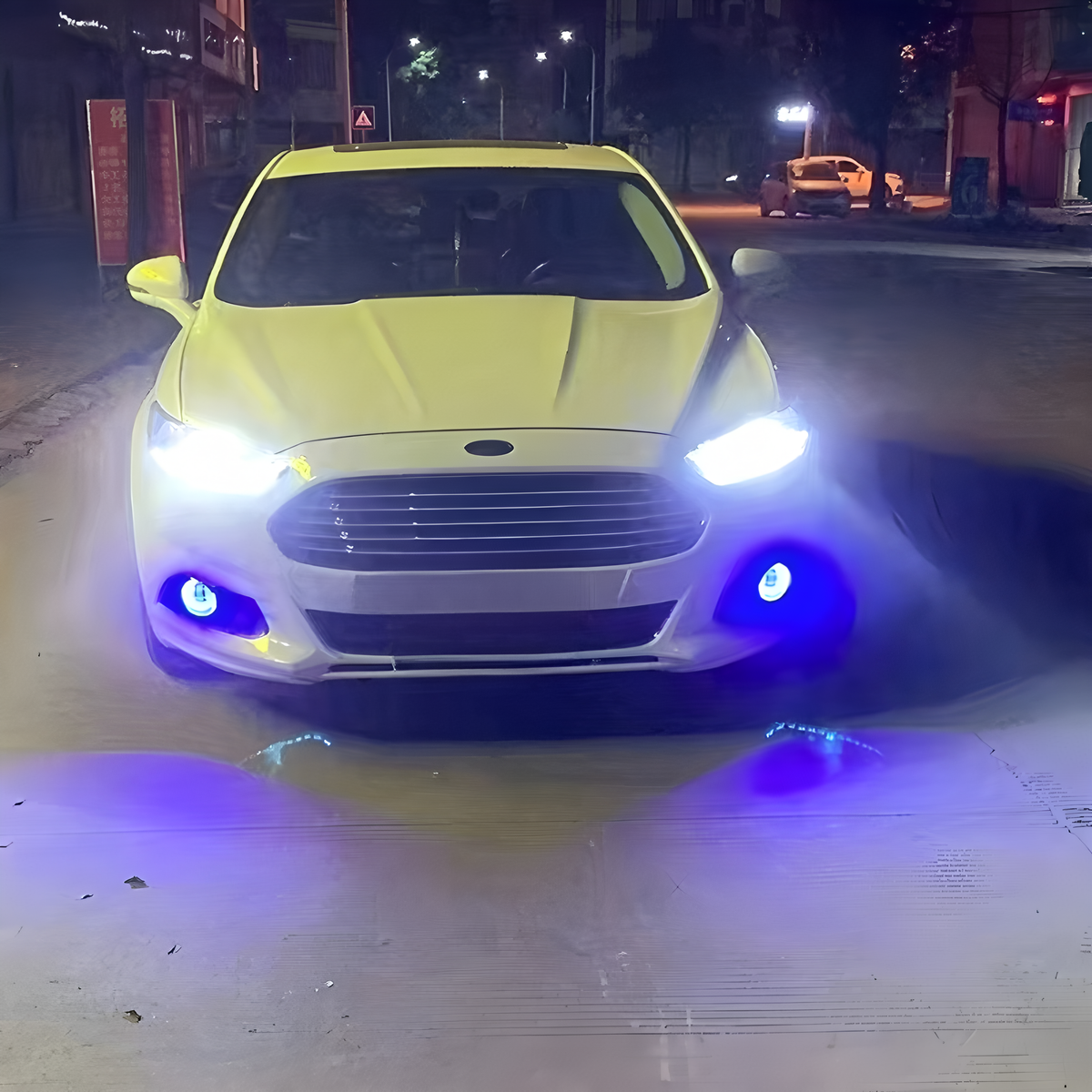Honda Fog Light Blue- Installed on Car