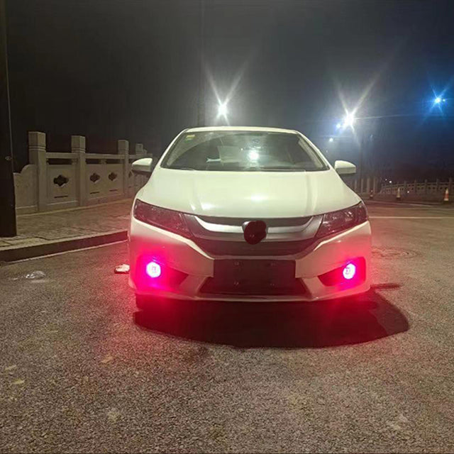Honda Fog Light Red- Installed on Car