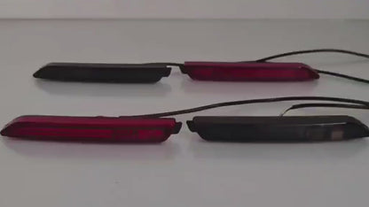 Tahonjaz Red LED Rear Bumper Reflector Lights – Sequential Turn Signal Brake Tail Fog Lamps for Toyota RAV4 Camry Sienna Venza Avalon Lexus RC350 IS-F GX470 RX300 RX500